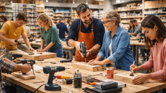 participez aux ateliers weldom et maîtrisez le bricolage grâce à des cours pratiques en magasin, adaptés à tous les niveaux.