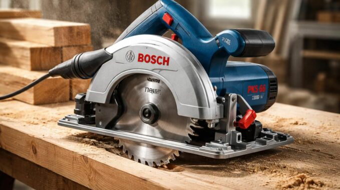 découvrez la bosch pks 66 1200w, une scie électrique puissante conçue pour réaliser facilement vos gros travaux de coupe avec précision et efficacité.