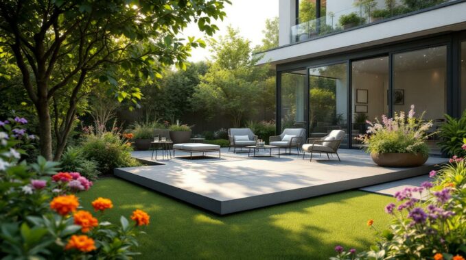 découvrez comment une terrasse suspendue en béton peut transformer votre jardin contemporain en un espace moderne et élégant. alliant esthétique et fonctionnalité, cette solution est parfaite pour sublimer votre extérieur tout en offrant une ambiance accueillante.
