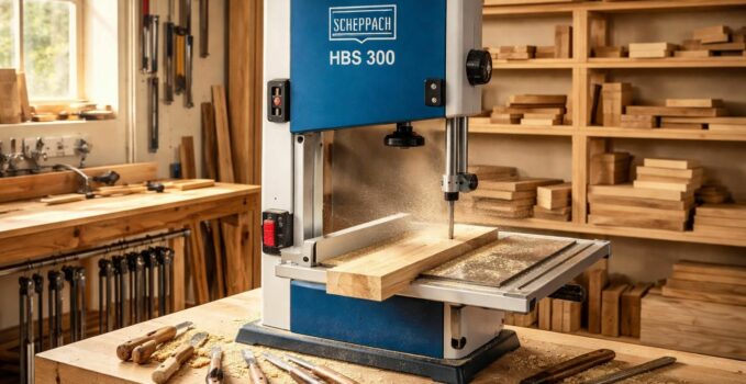 découvrez notre test complet de la scie à ruban scheppach hbs 300, un outil performant et précis, parfait pour votre atelier de menuiserie.