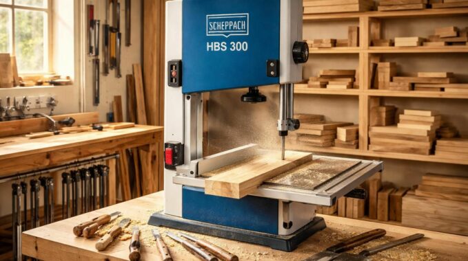 découvrez notre test complet de la scie à ruban scheppach hbs 300, un outil performant et précis, parfait pour votre atelier de menuiserie.
