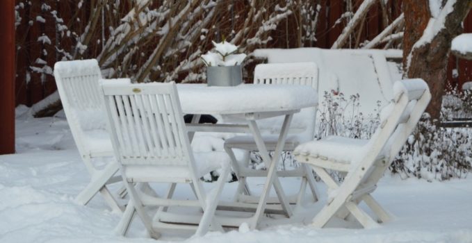 mobilier de jardin en hiver